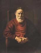 REMBRANDT Harmenszoon van Rijn Portrait of an Old Man in Red ry Sweden oil painting artist